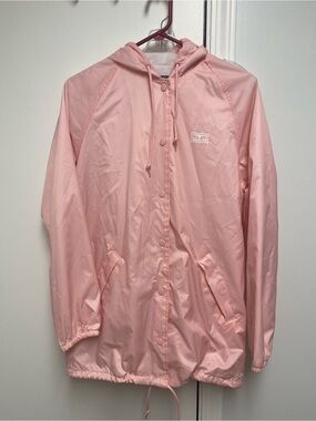 OBEY Pink Snap Drawstring Windbreaker Jacket